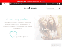 Tablet Screenshot of loxabeauty.com